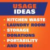 imageHefty Ultra Strong 13 Gallon Trash Bags Tall Kitchen Trash Bags 13 Gallon Size Resist Leaks Punctures and Rips Continuous Odor Control White Fabuloso Lemon Scent 80 BagsBlack