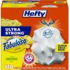 imageHefty Ultra Strong 13 Gallon Trash Bags Tall Kitchen Trash Bags 13 Gallon Size Resist Leaks Punctures and Rips Continuous Odor Control White Fabuloso Lemon Scent 80 BagsFabuloso Lemon