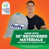 imageHefty Ultra Strong 13 Gallon Trash Bags Tall Kitchen Trash Bags 13 Gallon Size Resist Leaks Punctures and Rips Continuous Odor Control White Fabuloso Lemon Scent 80 BagsSeaside Breeze  Eco Friendly