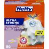 imageHefty Ultra Strong 13 Gallon Trash Bags Tall Kitchen Trash Bags 13 Gallon Size Resist Leaks Punctures and Rips Continuous Odor Control White Fabuloso Lemon Scent 80 BagsLavender  Sweet Vanilla