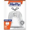 imageHefty Made to Fit Trash Bags Fits simplehuman Size G 8 Gallons 100 Count 5 Pouches of 20 Bags Each  Packaging May VaryClear