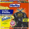 imageHefty Ultra Strong 30 Gallon Trash Bags Large Trash Bags 30 Gallon Size Multipurpose Break Resistant Drawstring Closure Resists Leaks Punctures and Tears Black Fabuloso Lemon Scent 50 BagsLemon