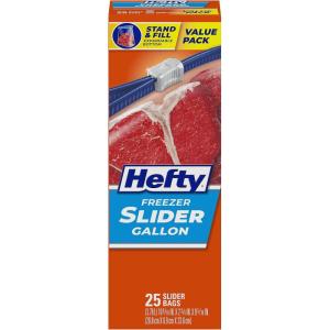 imageHefty Slider Freezer Storage Bags Quart Size 74 CountGallon