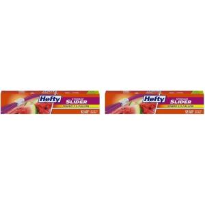 imageHefty Slider Jumbo Storage Bags 25 Gallon Size 12 CountJumbo  12 Count Pack of 2