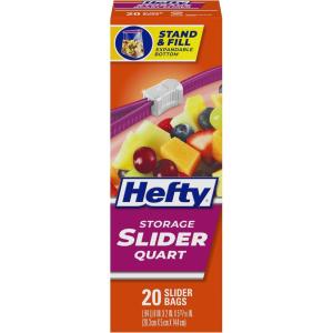 imageHefty Slider Storage Bags Quart Size 78 Count20 Count Pack of 9