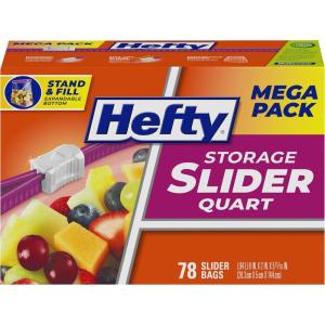imageHefty Slider Storage Bags Quart Size 78 Count78 Count Pack of 1