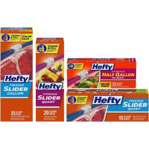imageHefty Slider Storage Bags Quart Size 78 CountHefty Slider Variety Pack