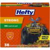 imageHefty Strong Lawn ampamp Leaf Trash Bags 39 Gallon 38 CountBlack