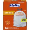 imageHefty Strong Tall Kitchen Trash Bags Unscented 13 Gallon 90 CountWhite