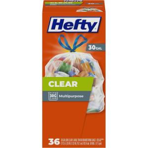 imageHefty Clear Trash Bags Clear 13 Gallon 60 CountClear