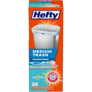 imageHefty Medium Trash Bags Fabuloso Scent 8 Gallon 26 CountOcean Water