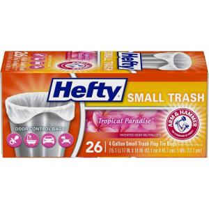 imageHefty Small Trash Bags Fabuloso Scent 4 Gallon 52 CountTropical Paradise