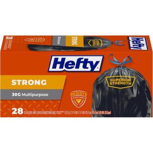 imageHefty Strong Large Trash Bags 30 Gallon 56 Count28 Count Pack of 1