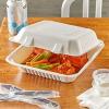 imageHefty ECOSAVE 1 Compartment Hinged Lid Containers 9 x 9 Inch 50 Count Pack of 2 100 Total1 Compartment 9x9  100 Total