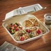 imageHefty ECOSAVE 1 Compartment Hinged Lid Containers 9 x 9 Inch 50 Count Pack of 2 100 Total3 Compartment 9x9  100 Total