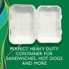 imageHefty ECOSAVE 1 Compartment Hinged Lid Containers 9 x 9 Inch 50 Count Pack of 2 100 TotalHoagie 9 x 6  150 Total