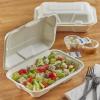 imageHefty ECOSAVE 1 Compartment Hinged Lid Containers 9 x 9 Inch 50 Count Pack of 2 100 TotalHoagie 9 x 6  150 Total