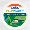 imageHefty ECOSAVE Compostable Paper Plates 834 Inch 60 CountWhite