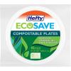 imageHefty ECOSAVE Compostable Paper Plates 834 Inch 60 CountWhite