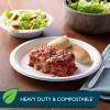 imageHefty ECOSAVE Compostable Paper Plates 834 Inch 60 CountWhite