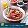 imageHefty ECOSAVE Compostable Paper Plates 834 Inch 60 CountWhite
