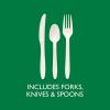 imageHefty ECOSAVE Heavy Duty Assorted Cutlery White 24 Count Pack of 824 Count