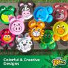 imageHefty Zoo Pals Party Edition Paper Plates for Kids Assorted Animal Designs 775 Inches with Two Dipping Compartments 20 Count20 Count Pack of 2
