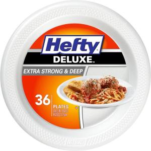 imageHefty Deluxe Large Round Foam Plates 36 Count Pack of 836 Count Pack of 8
