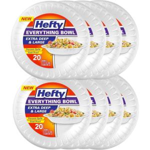 imageHefty Everything Bowl 9 Inch Diameter 27 Ounce Capacity 20 Count Pack of 8 160 TotalBowl