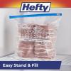 imageHefty Calendar Slider Quart Freezer Bags 1 Quart Slider Bags with Stand and Fill Expandable Bottoms Helps Prevent Freezer Burn 35 Count Pack of 4Gallon