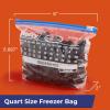 imageHefty Calendar Slider Quart Freezer Bags 1 Quart Slider Bags with Stand and Fill Expandable Bottoms Helps Prevent Freezer Burn 35 Count Pack of 4Quart