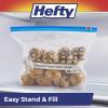 imageHefty Calendar Slider Quart Freezer Bags 1 Quart Slider Bags with Stand and Fill Expandable Bottoms Helps Prevent Freezer Burn 35 Count Pack of 4Quart