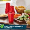 imageHefty Party On Disposable Plastic Cups Assorted 16 Ounce 100 Count16 OZ Ecosave 16 Count Pack of 3