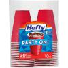 imageHefty Party On Disposable Plastic Cups Red 18 Ounce 30 Count18 Ounce