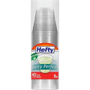 imageHefty Deluxe Clear Plastic Party Cups 9 Ounce 40 Count9 OZ