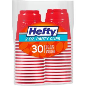 imageHefty Party On Disposable Plastic Cups Red 18 Ounce 30 Count2 Ounce