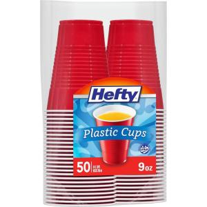 imageHefty Party On Disposable Plastic Cups Red 18 Ounce 30 Count9 Ounce
