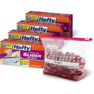 imageHefty Slider Storage Calendar Bags Gallon Size 120 CountQuart