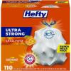 imageHefty Ultra Strong 13 Gallon Trash Bags Tall Kitchen Trash Bags 13 Gallon Size Drawstring Closure Continuous Odor Control White Clean Burst Scent 110 BagsCitrus Twist