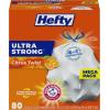 imageHefty Ultra Strong 13 Gallon Trash Bags Tall Kitchen Trash Bags 13 Gallon Size Drawstring Closure Continuous Odor Control White Clean Burst Scent 110 BagsCitrus Twist
