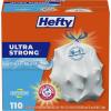 imageHefty Ultra Strong 13 Gallon Trash Bags Tall Kitchen Trash Bags 13 Gallon Size Drawstring Closure Continuous Odor Control White Clean Burst Scent 110 BagsClean Burst