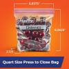 imageHefty Press to Close Plastic Bags for Food Storage Quart Size 25 CountPress to Close