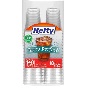 imageHefty Party Perfect Clear Plastic Cups 18 Ounce 140 Count18 OZ  140 Count