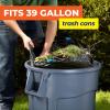 image:imageHefty Essentials Extra Large 39 Gallon Trash Bags 40 Count Extra Large Trash Bags for Landscaping Yard Waste Basement Cleanouts Home Remodeling and More Scent Free Black