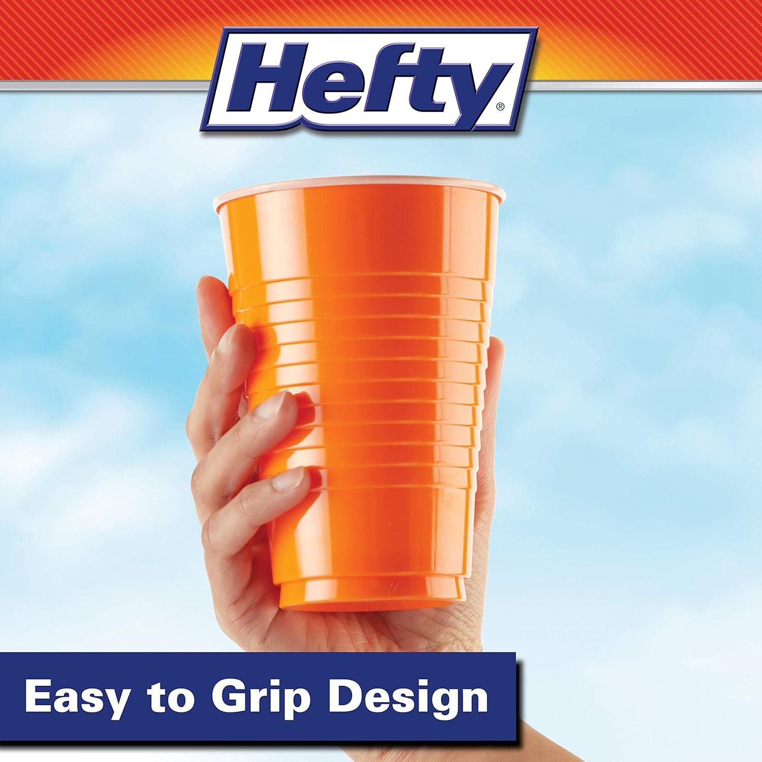 image:imageHefty Party On Disposable Plastic Party Cups 76 Count 16 Oz Cups in Assorted Patriotic Colors and 18 Oz Clear Cups with Festive Firework Print for Fourth of July Celebrations and Summer EntertainingAssorted