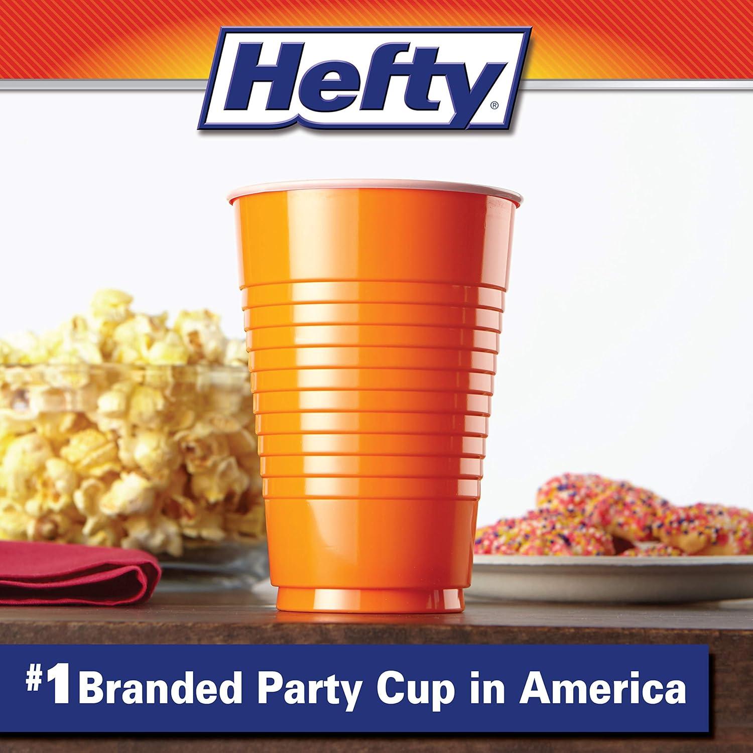 image:imageHefty Party On Disposable Plastic Party Cups 76 Count 16 Oz Cups in Assorted Patriotic Colors and 18 Oz Clear Cups with Festive Firework Print for Fourth of July Celebrations and Summer EntertainingAssorted