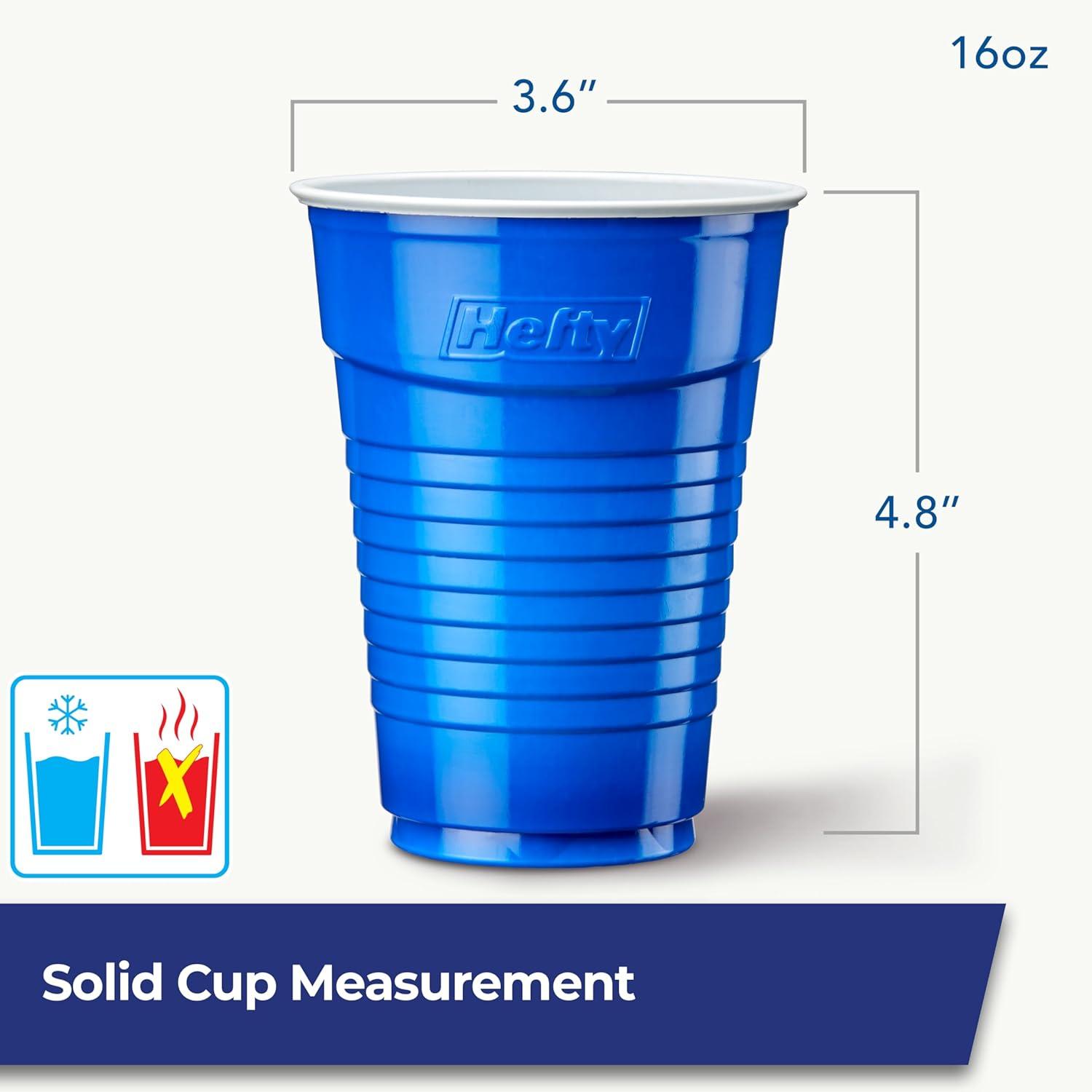 image:imageHefty Party On Disposable Plastic Party Cups 76 Count 16 Oz Cups in Assorted Patriotic Colors and 18 Oz Clear Cups with Festive Firework Print for Fourth of July Celebrations and Summer EntertainingPatriotic