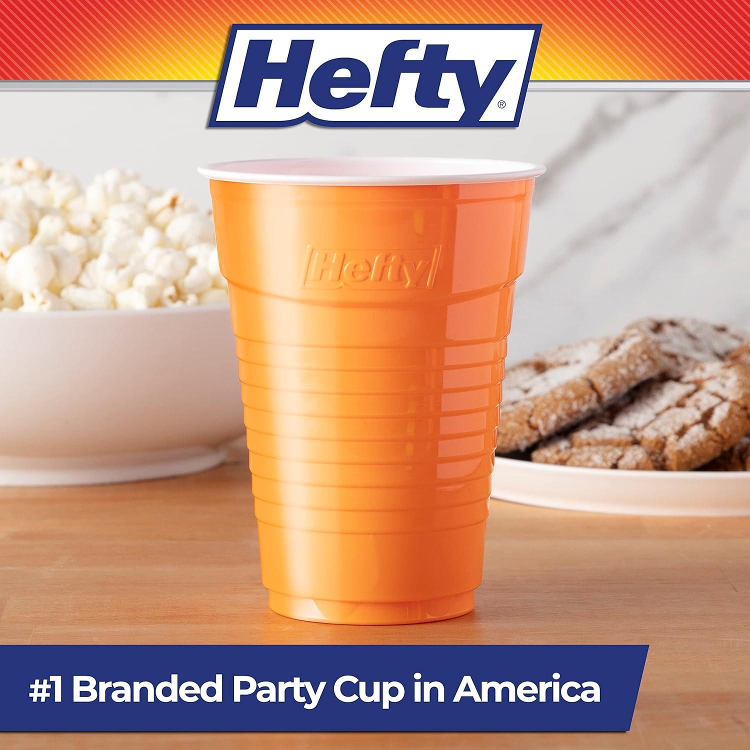 image:imageHefty Party On Disposable Plastic Party Cups 76 Count 16 Oz Cups in Assorted Patriotic Colors and 18 Oz Clear Cups with Festive Firework Print for Fourth of July Celebrations and Summer EntertainingAssorted