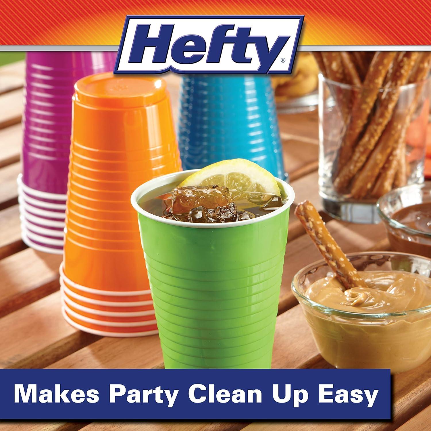 image:imageHefty Party On Disposable Plastic Party Cups 76 Count 16 Oz Cups in Assorted Patriotic Colors and 18 Oz Clear Cups with Festive Firework Print for Fourth of July Celebrations and Summer EntertainingAssorted